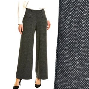 Max Studio woman’s Sailor Wide Leg  in Black Lyst color rayon blend XSmall